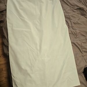 Apostrophe Cream Pencil Skirt